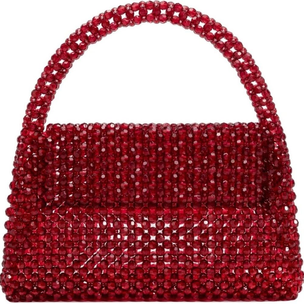 Ruby Red Melie Bianco Beaded Purse